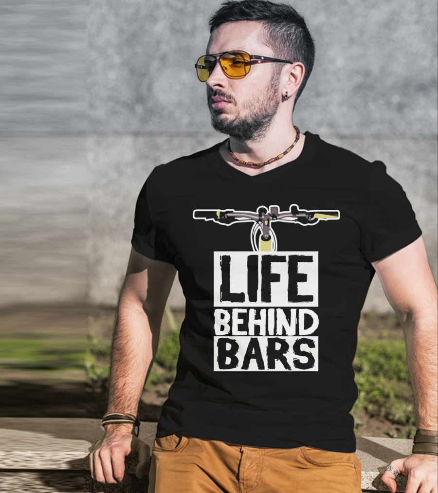 Life Behind Bars Bicycle Handlebars T-Shirt