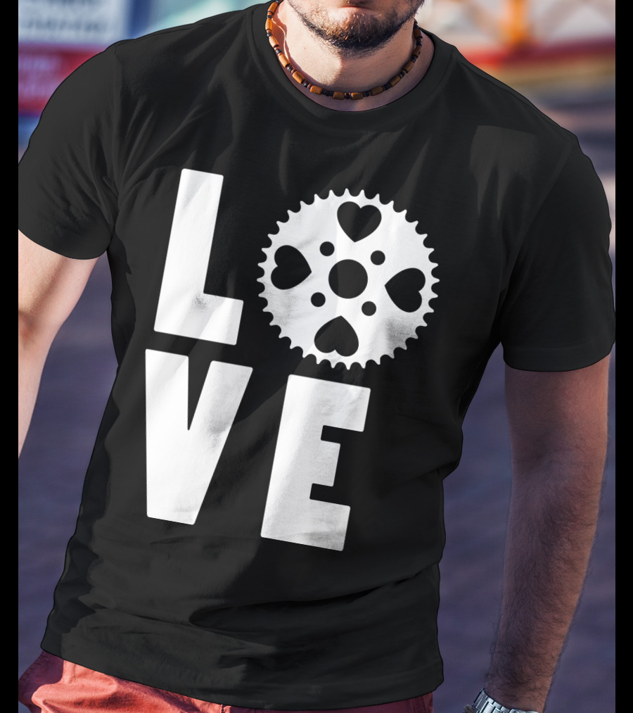 Love Cycling Gear Heart Sprocket T-Shirt