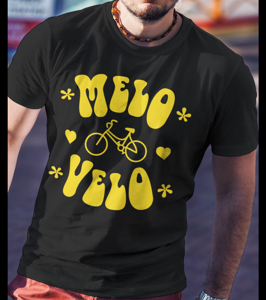 Melo Velo Bicycle Heart Flowers T-Shirt
