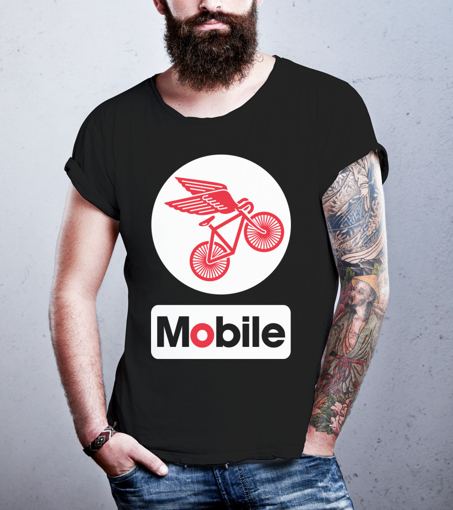 Mobile Pegasus Bicycle Wings T-Shirt