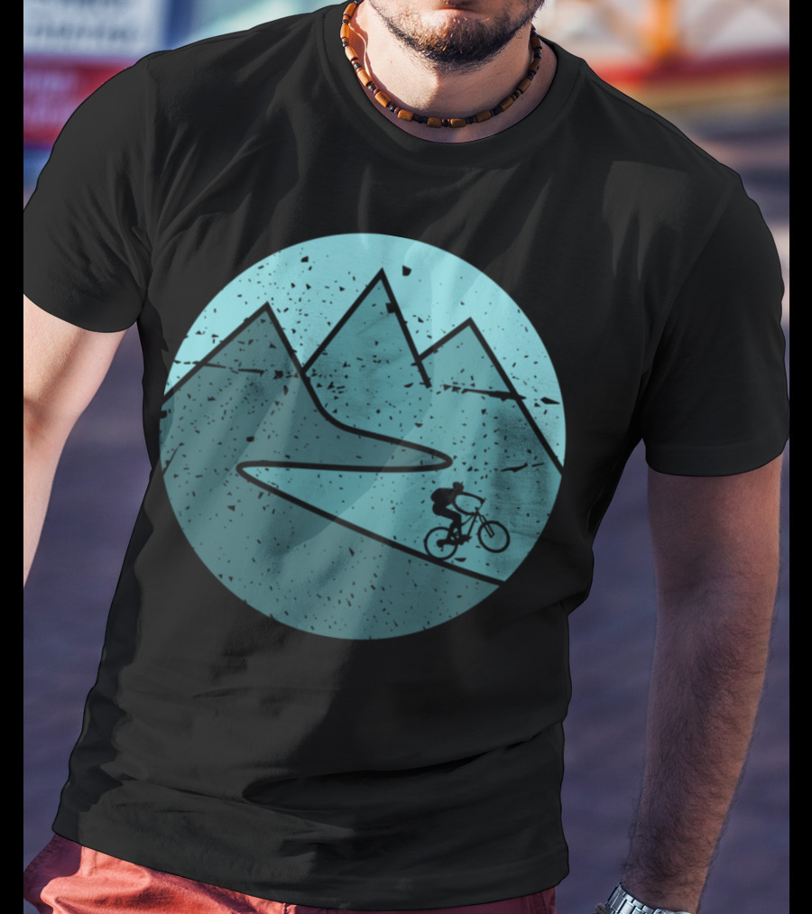 Mountain Bike Biker Cycling Adventure In Scenic Outdoor Mountains T-Shirt