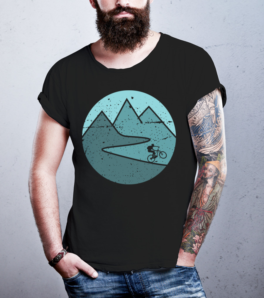 Mountain Bike Biker Cycling Adventure In Scenic Outdoor Mountains T-Shirt