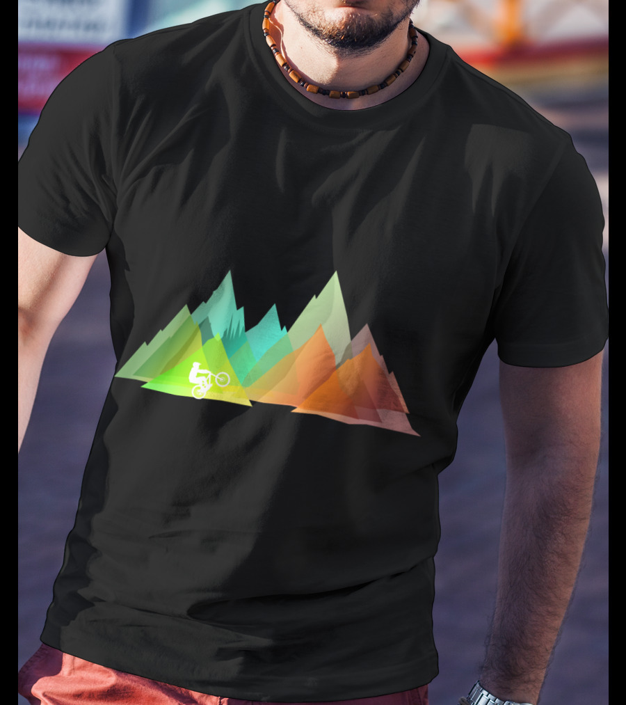 MTB Colors Mountain Biking Multicolor Peaks T-Shirt
