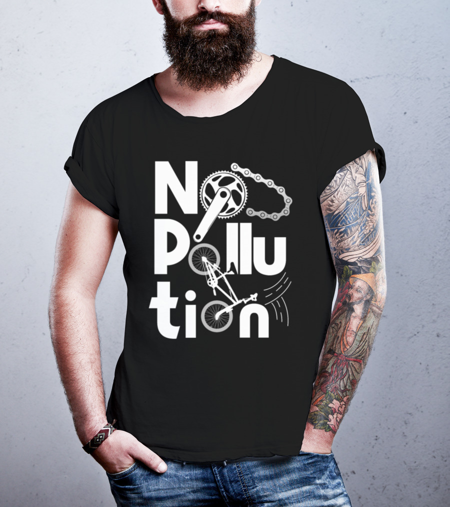 No Pollution Bicycle Gear Chain Eco-Friendly T-Shirt