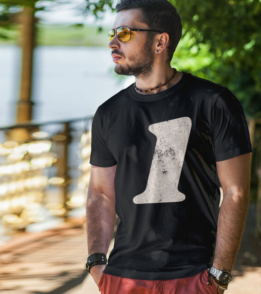 Number One Textured T-Shirt