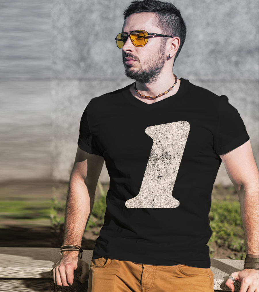 Number One Textured T-Shirt