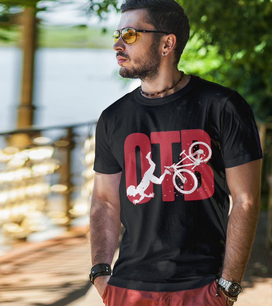 OTB Over The Bar Cyclist Flip Stunt T-Shirt