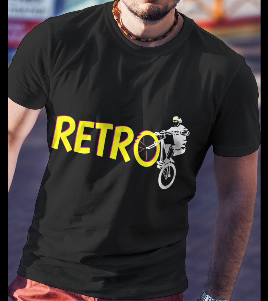 RETRO Bicycle Wheelie Rider T-Shirt
