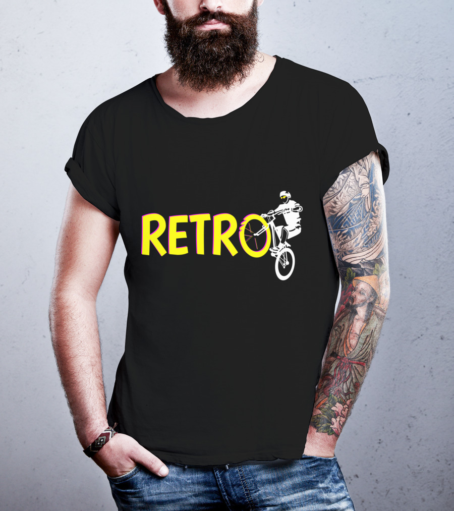 RETRO Bicycle Wheelie Rider T-Shirt