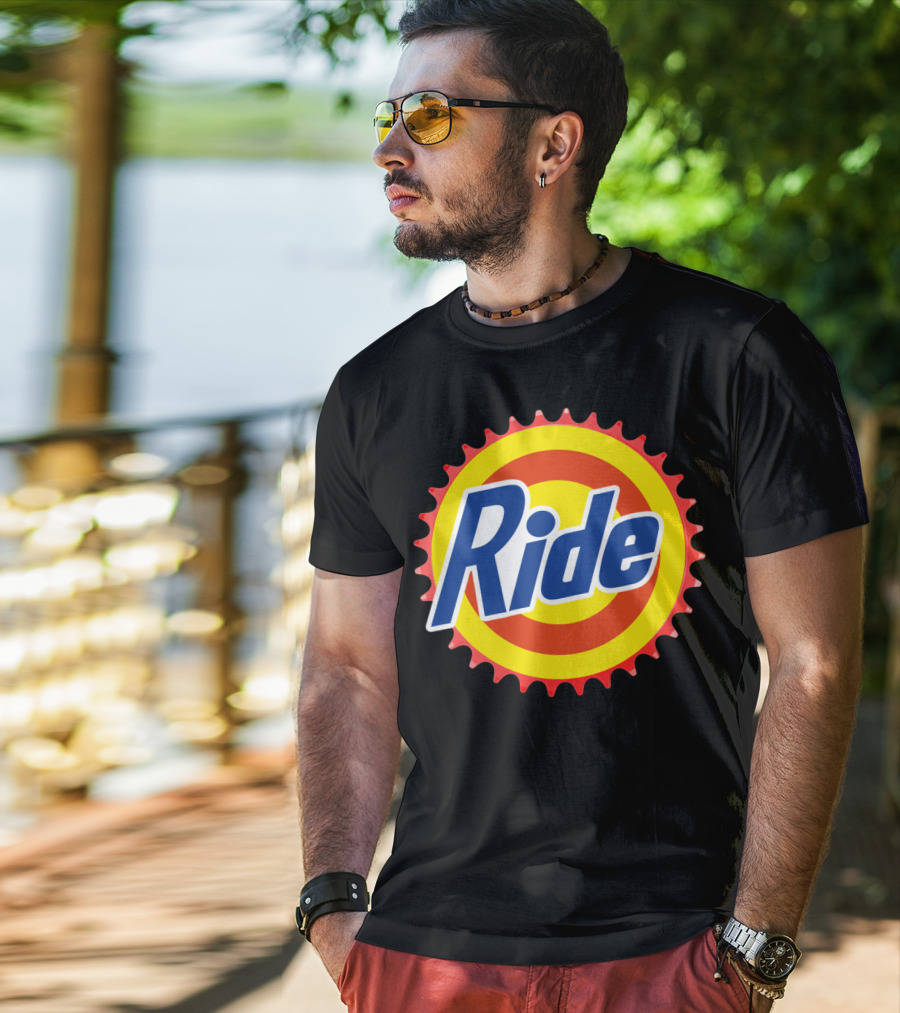 Ride Clean Cycling Gear Bottle Cap T-Shirt