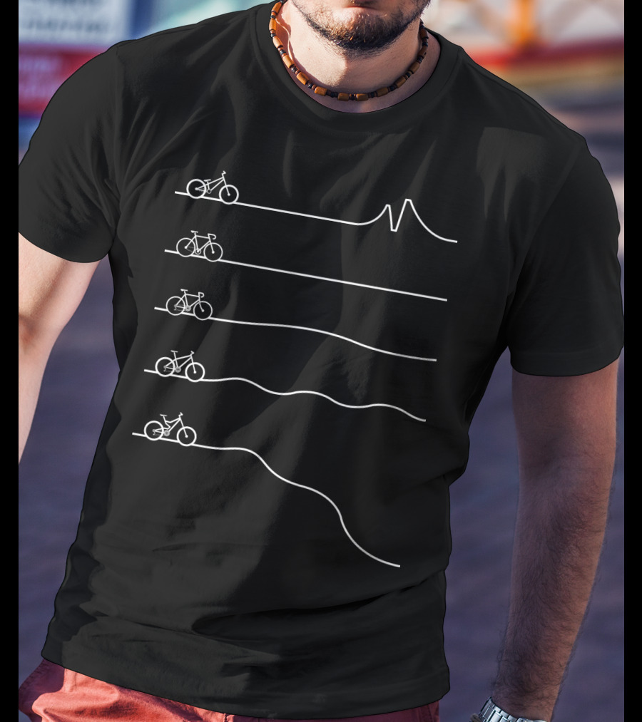 Ride Your Way Bike Paths Adventure Line T-Shirt