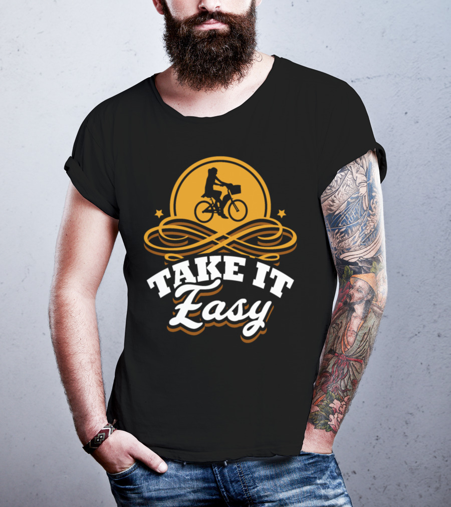 Take It Easy Bicycle Bike Birthday Rider T-Shirt