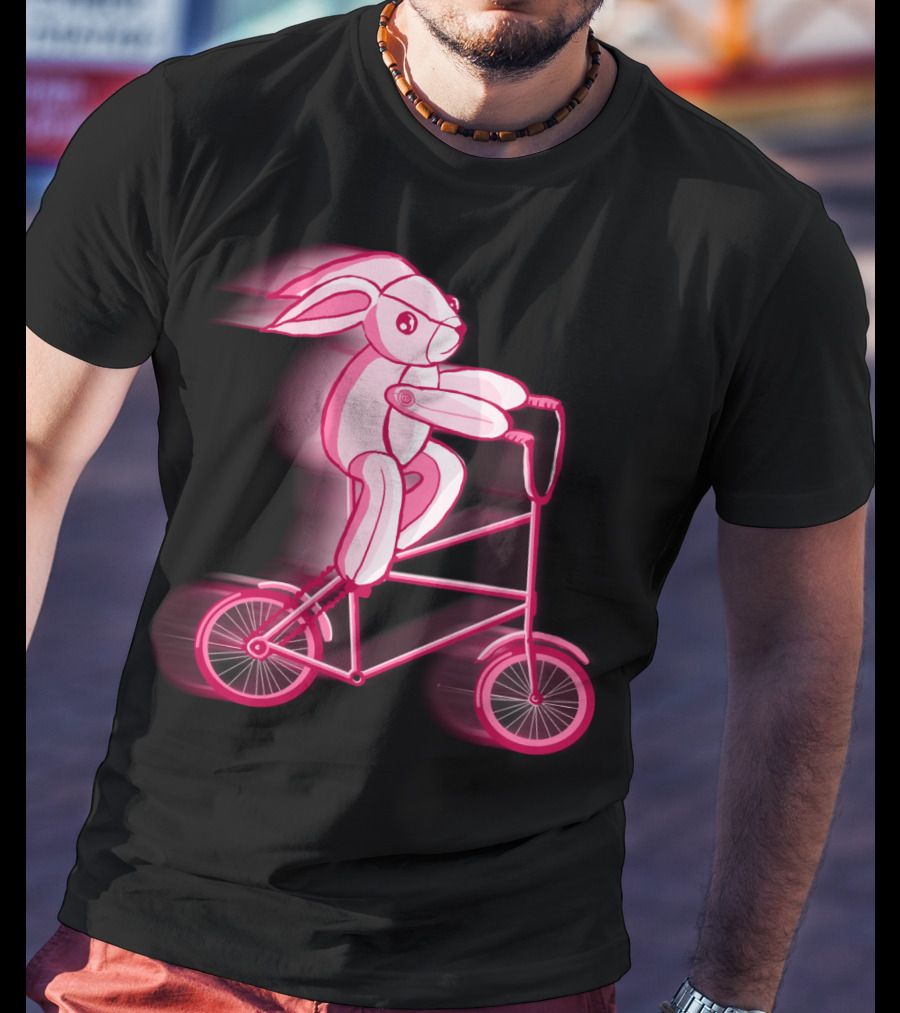 The Hare Riding Bicycle In Motion T-Shirt