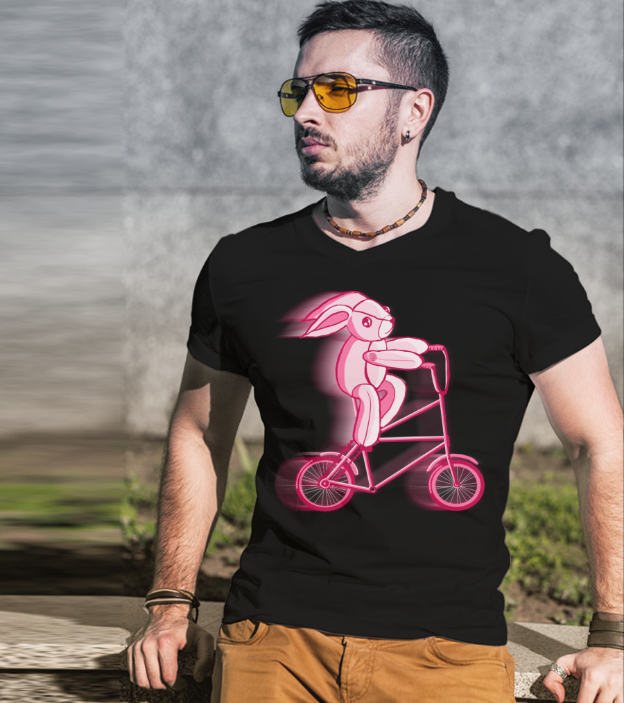 The Hare Riding Bicycle In Motion T-Shirt