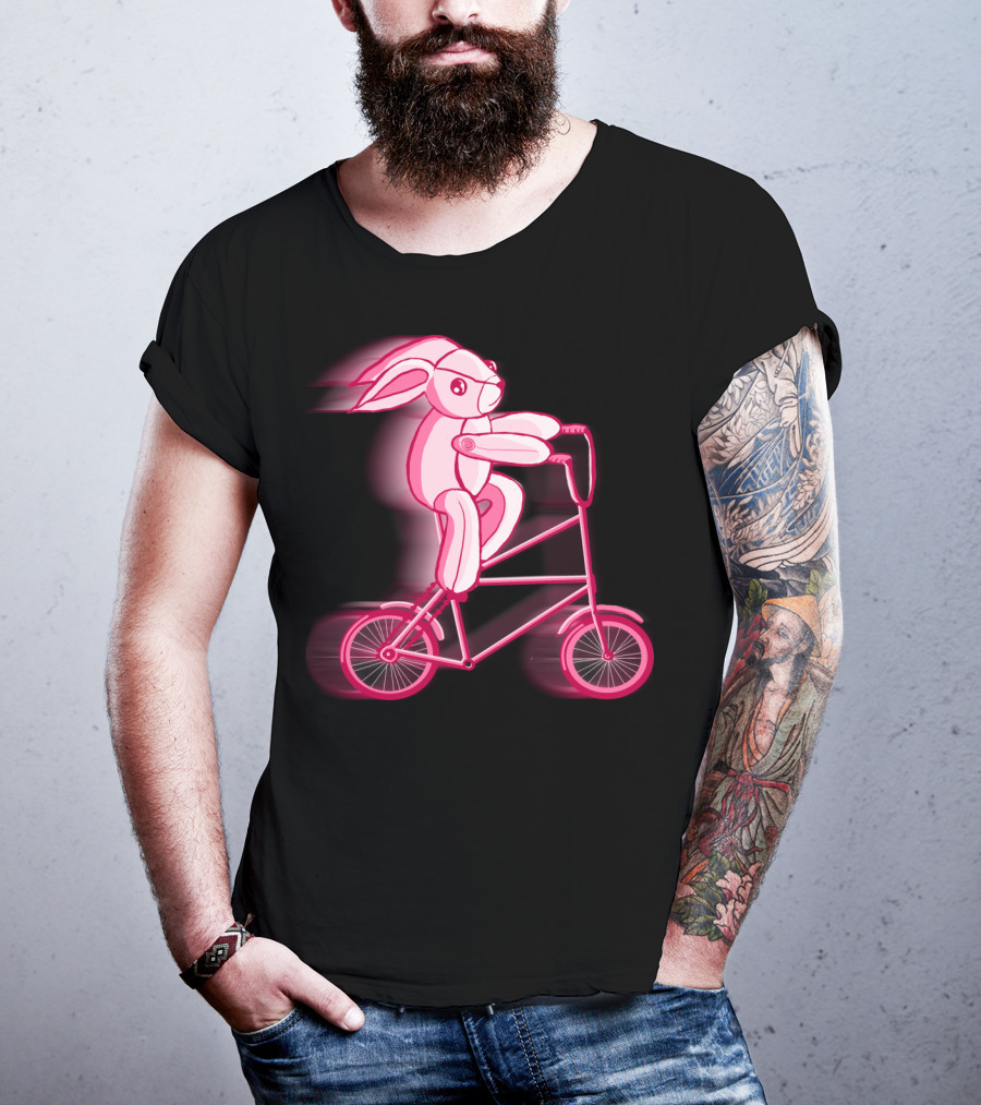 The Hare Riding Bicycle In Motion T-Shirt