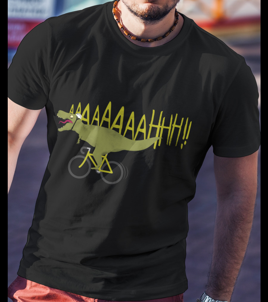 T-Rex Bicycle Scream AAHHH T-Shirt
