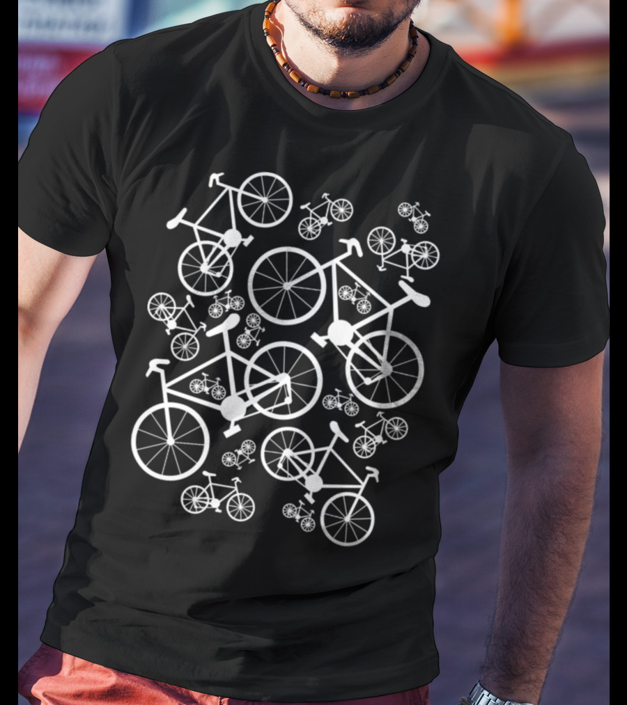 White Bicycles Big And Small T-Shirt