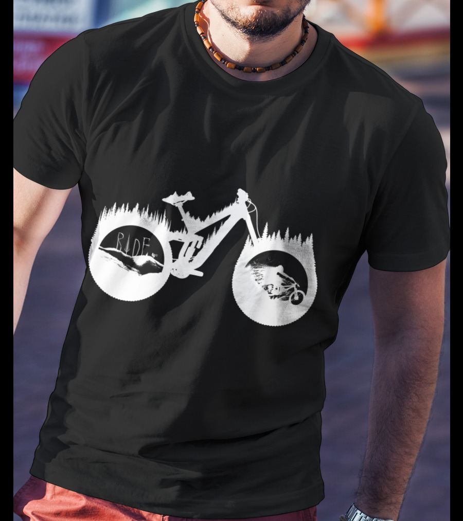 Ride White Trek Bicycle Adventure T-Shirt