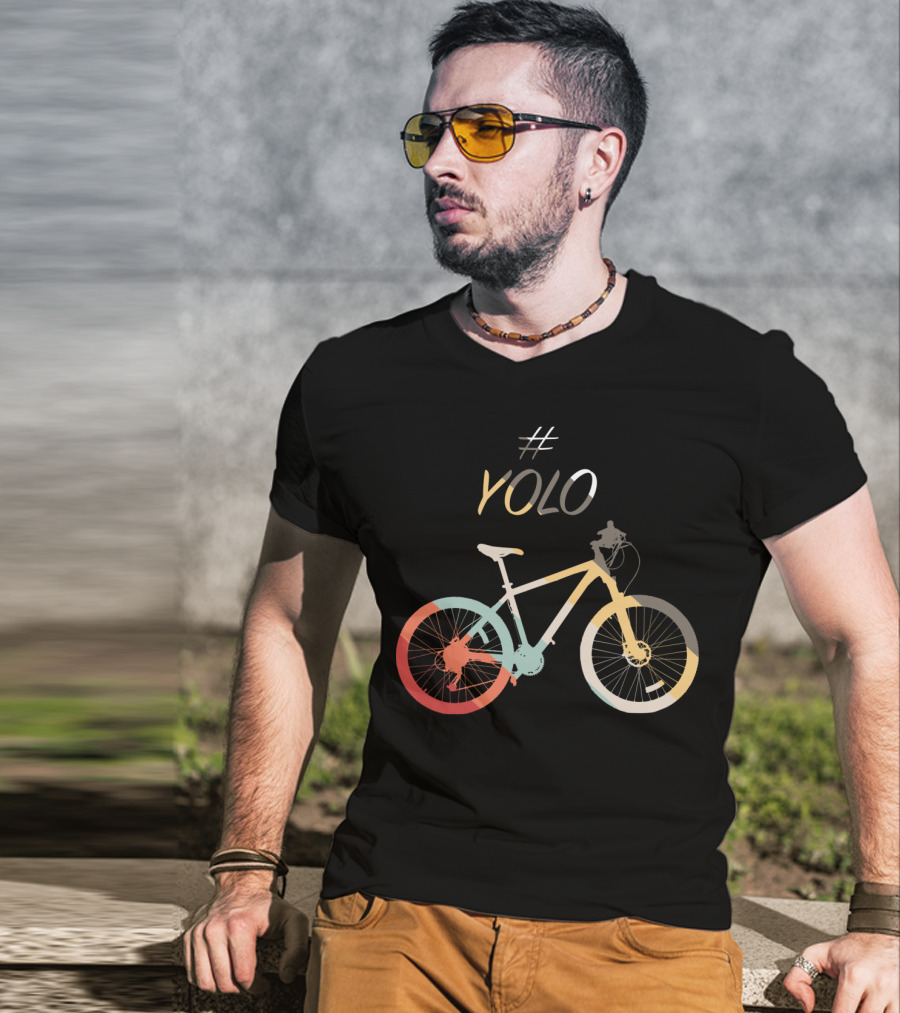 YOLO Colorful Bicycle T-Shirt