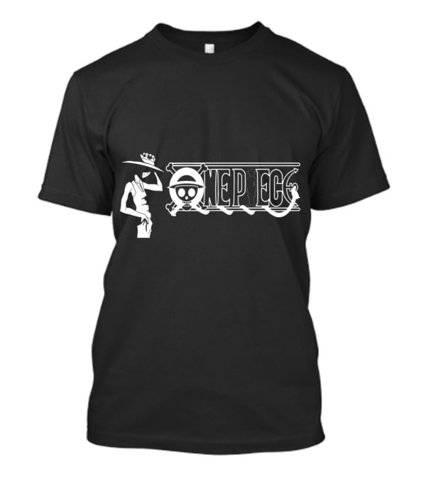 One Piece Luffy Straw Hat Pirate Monochrome T-Shirt