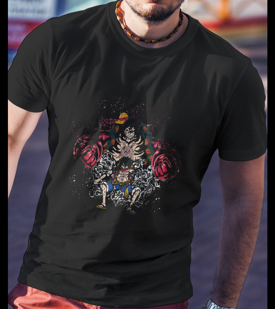 Fourth Gear Splattered Luffy Transformation T-Shirt