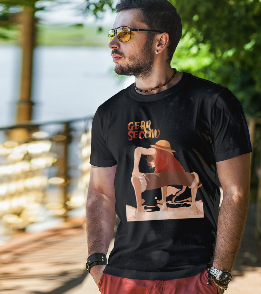 Gear Second Luffy Stance Iconic Anime Character Pose T-Shirt