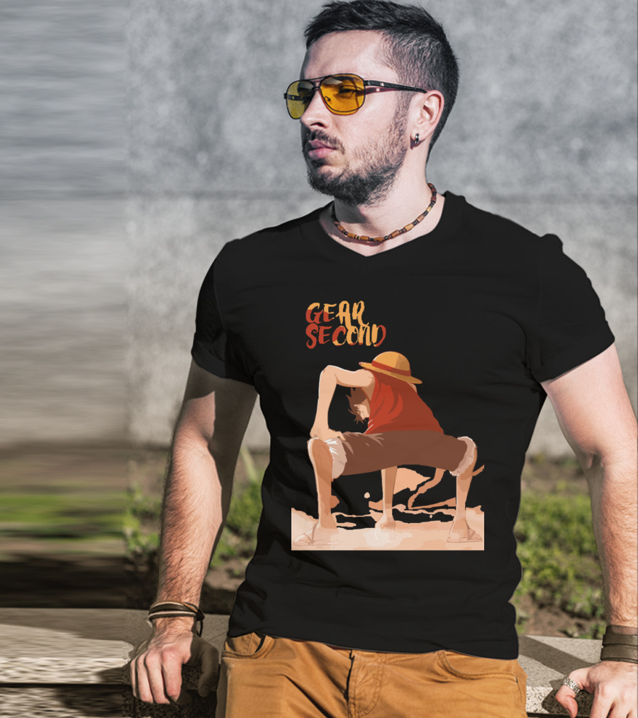 Gear Second Luffy Stance Iconic Anime Character Pose T-Shirt
