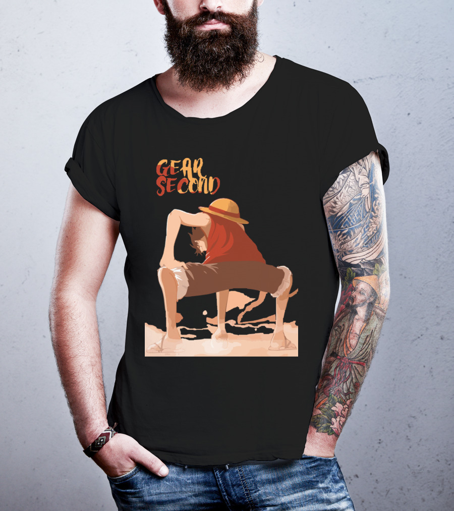 Gear Second Luffy Stance Iconic Anime Character Pose T-Shirt
