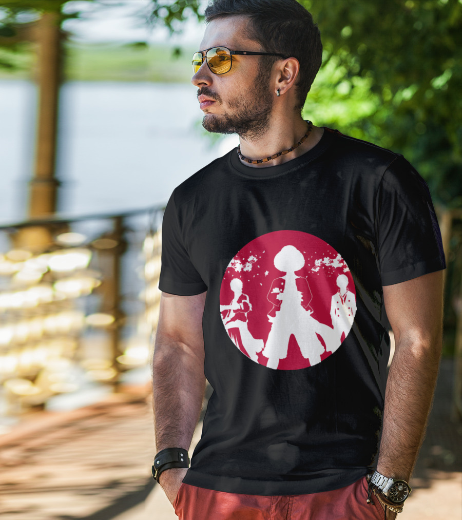 Samurai Champloo Japan Piece Cherry Blossoms Silhouette Scene T-Shirt