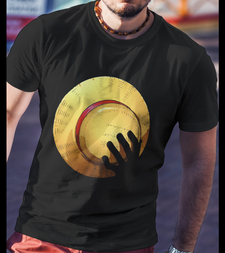 KEEP THE HAT Straw Hat Hand T-Shirt