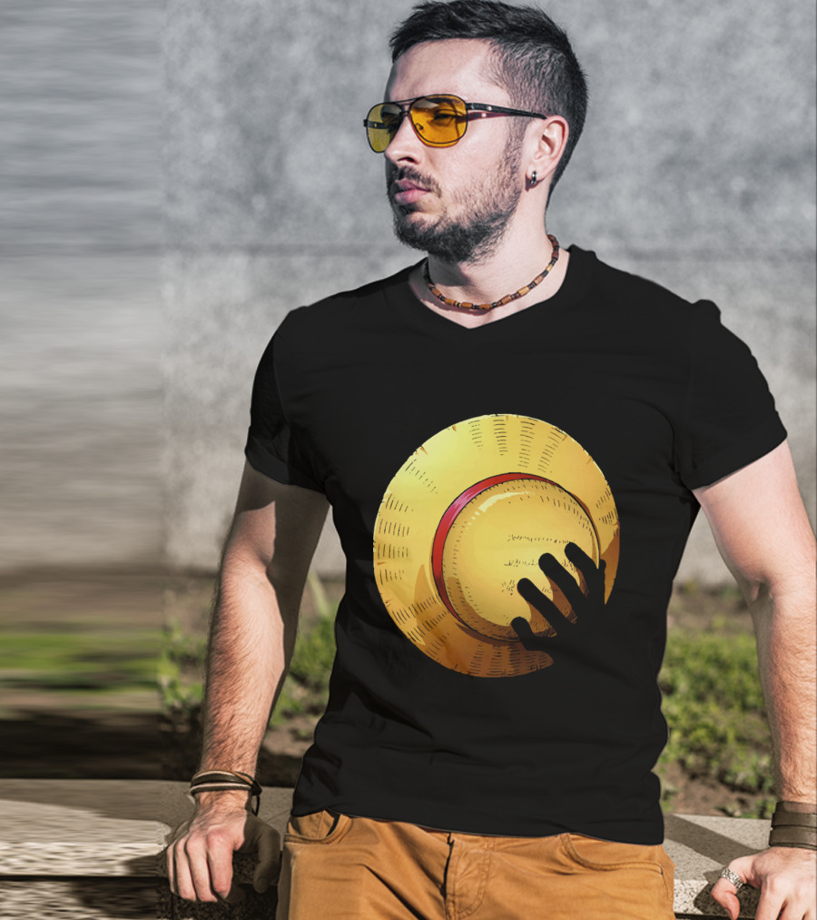 KEEP THE HAT Straw Hat Hand T-Shirt