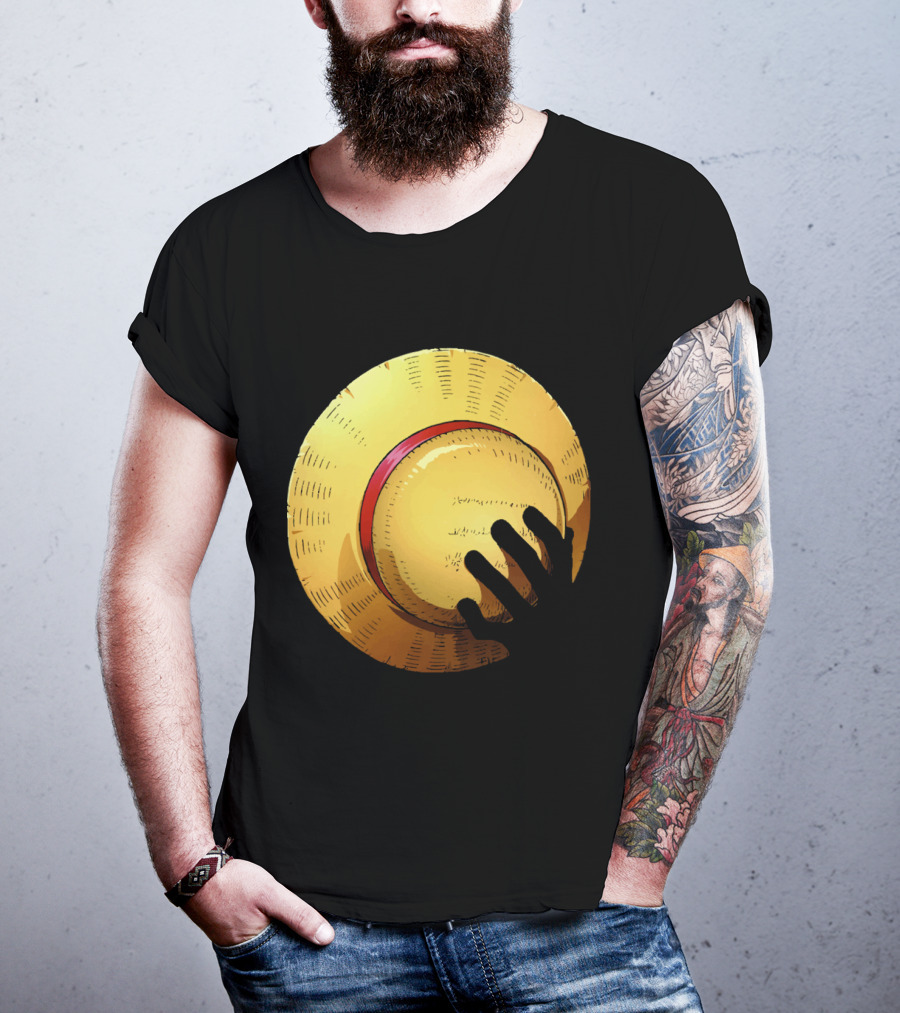 KEEP THE HAT Straw Hat Hand T-Shirt