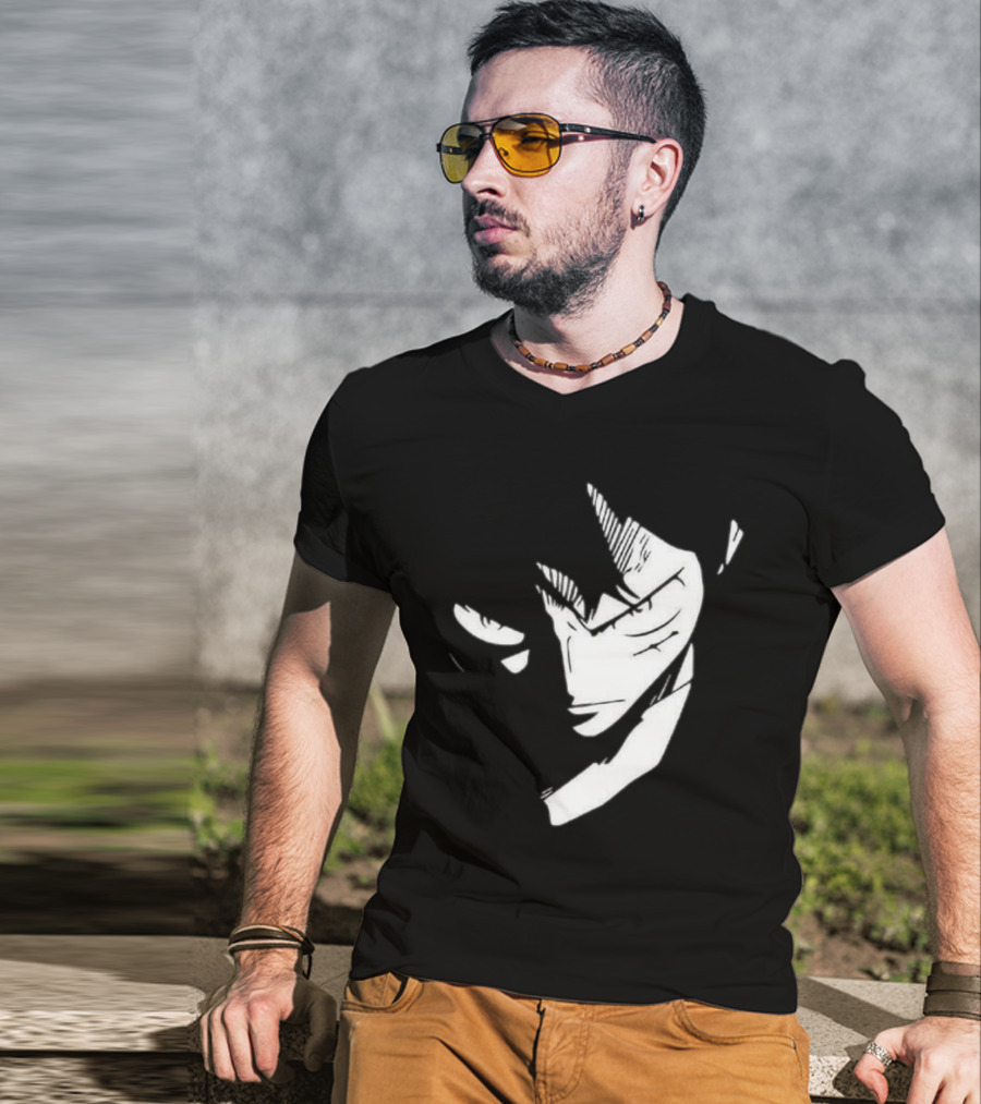 Monkey D. Luffy One Piece Manga Face T-Shirt