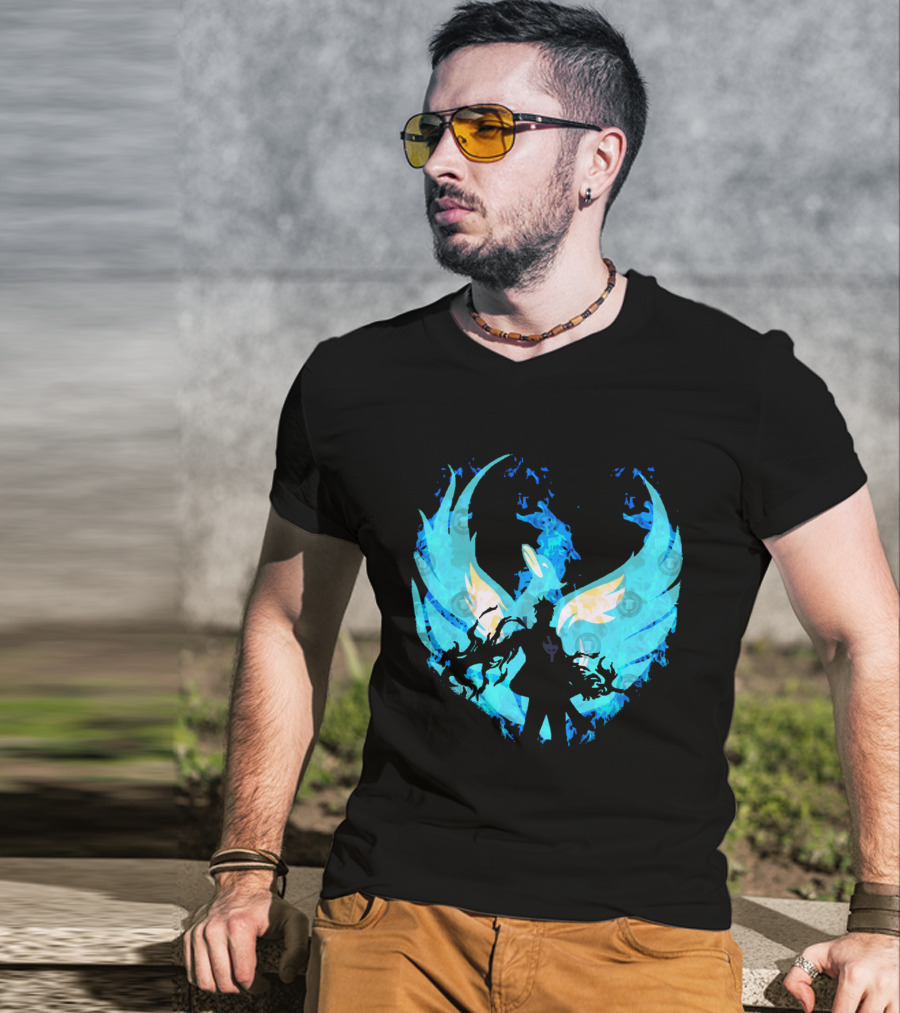 Marco The Phoenix Blue Flame Mastery Guardian Transformation T-Shirt