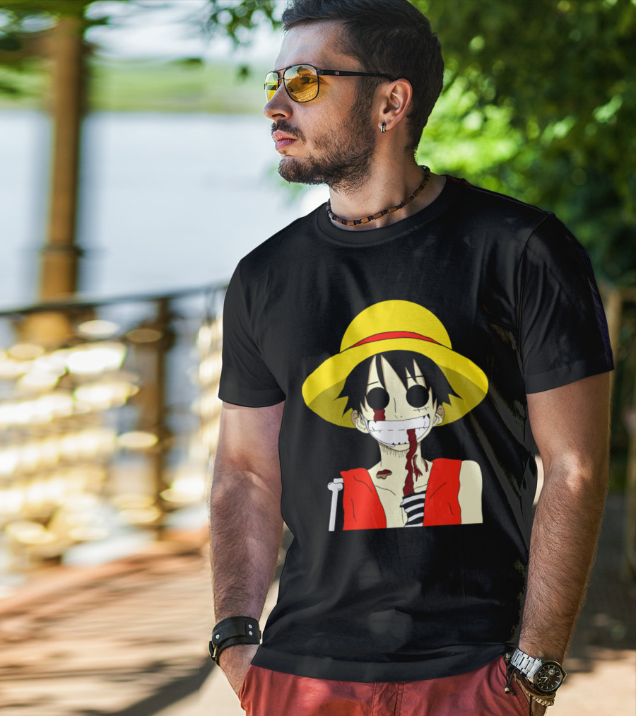 Monkey D Zombie One Piece Straw Hat Luffy T-Shirt