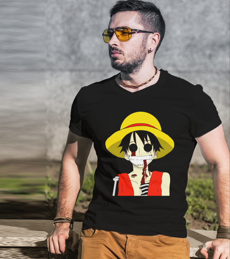 Monkey D Zombie One Piece Straw Hat Luffy T-Shirt
