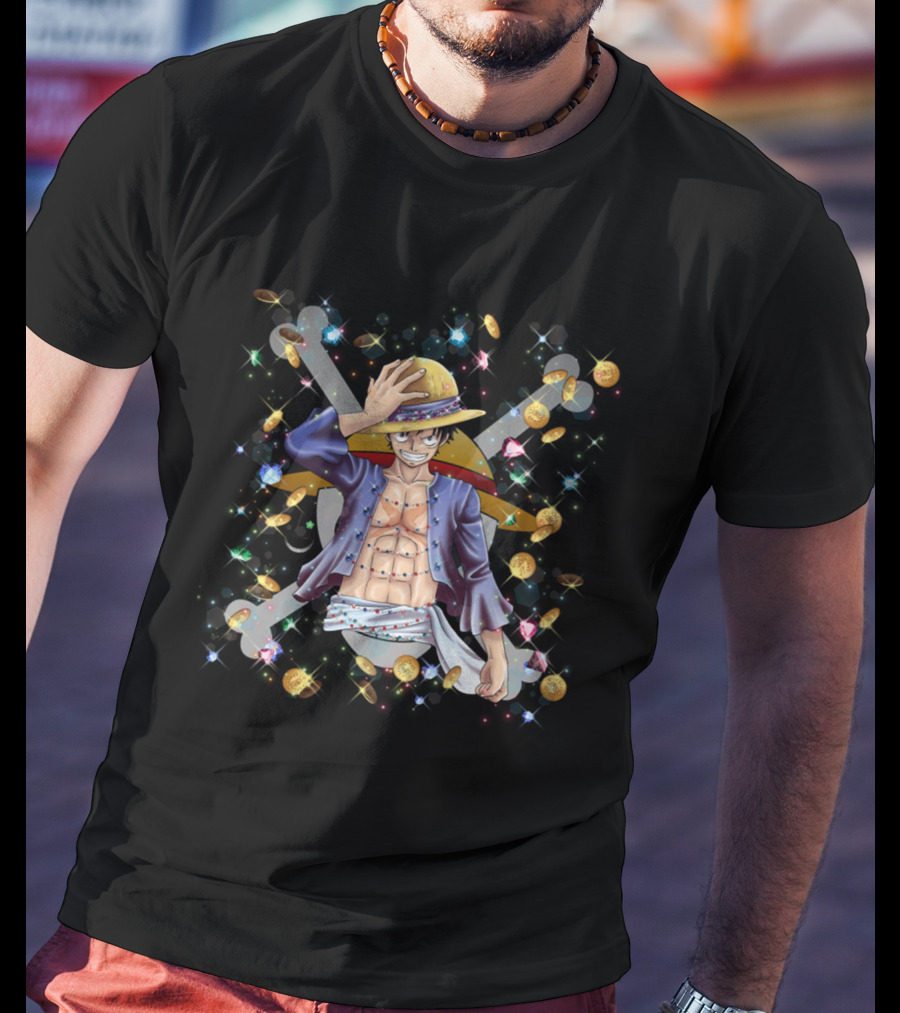 Iwara No Luffy Pirate King Sparkling Treasure Adventure T-Shirt