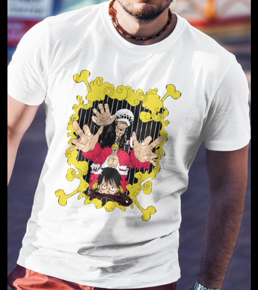 Dressrosa Saga One Piece Luffy Law Doflamingo T-Shirt