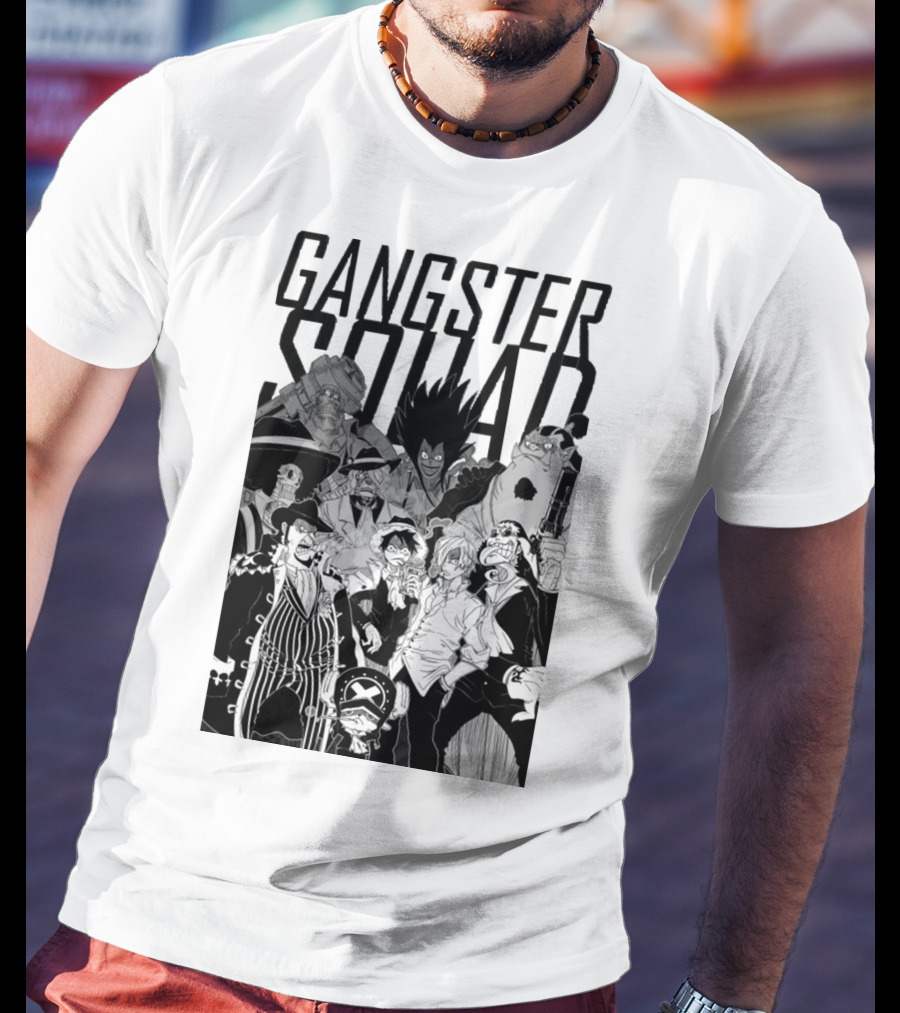 Gangster Squad One Piece Anime Characters Collaboration T-Shirt