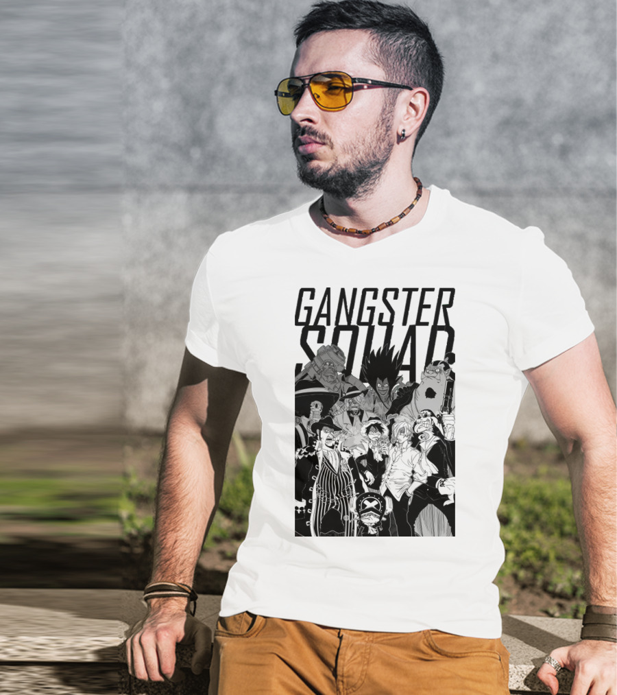 Gangster Squad One Piece Anime Characters Collaboration T-Shirt