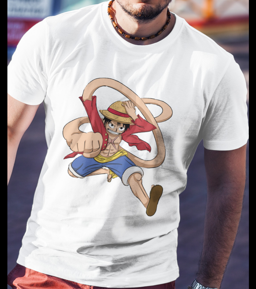 Luffy Straw Hat Punch Stretching Adventure T-Shirt