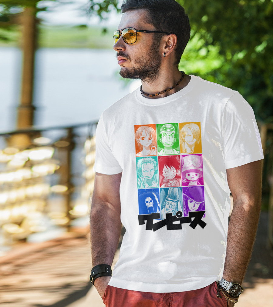 One Piece Of A Team Nine Characters Collage T-Shirt