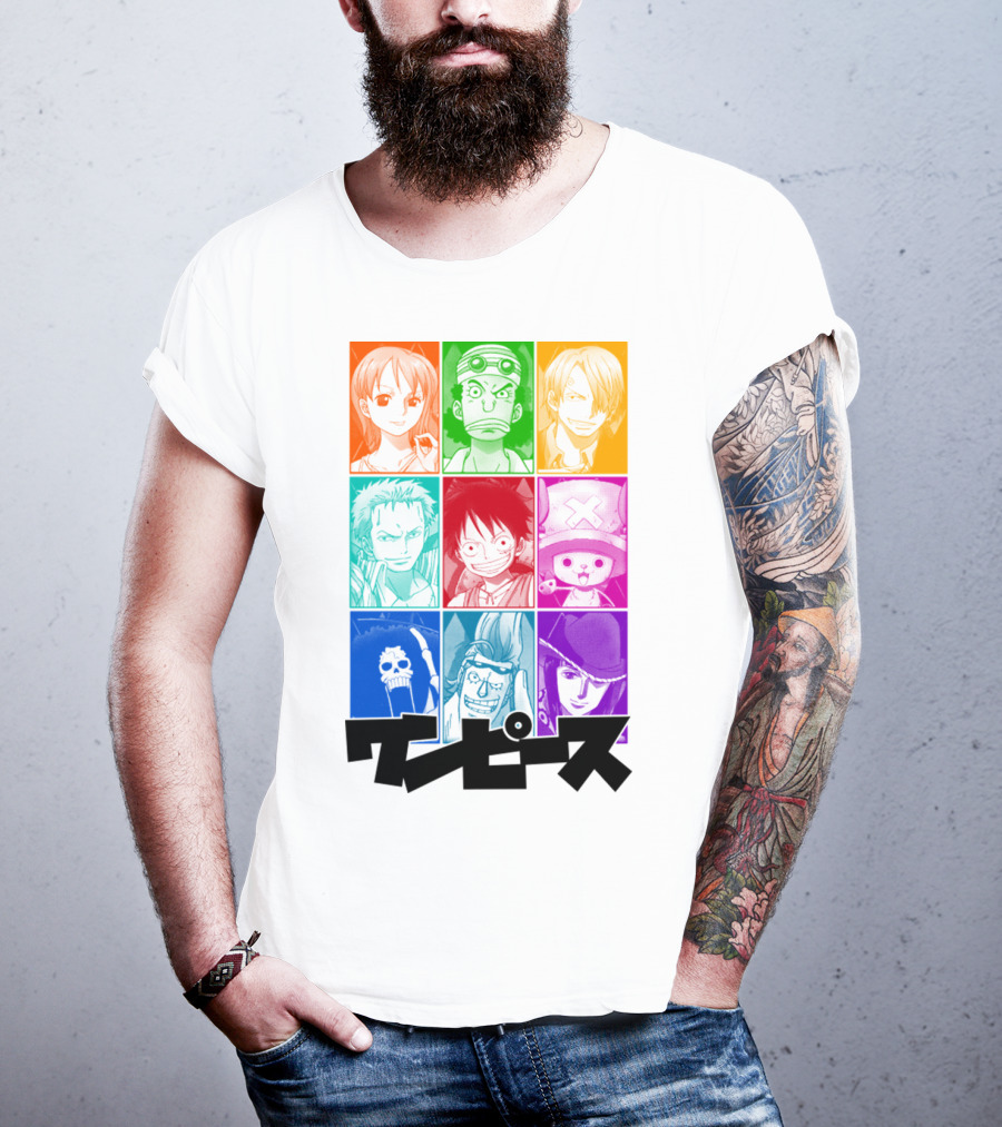 One Piece Of A Team Nine Characters Collage T-Shirt