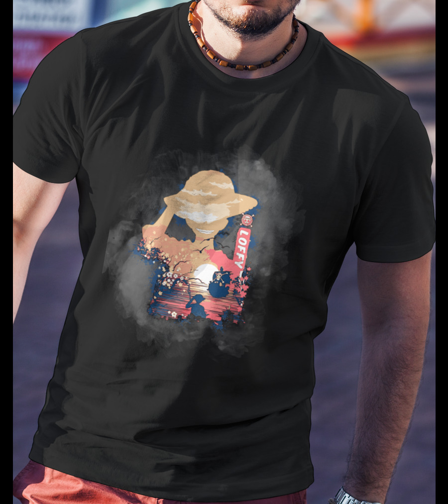 Monkey D Luffy Adventure With King Of The Pirates Story One Piece Sunset Scene T-Shirt