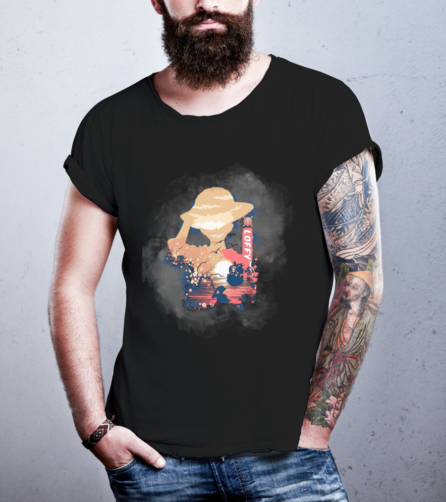 Monkey D Luffy Adventure With King Of The Pirates Story One Piece Sunset Scene T-Shirt
