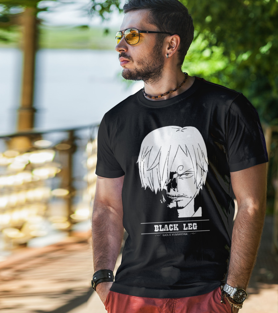 Sanji Vinsmoke Black Leg Anime Character Sketch T-Shirt