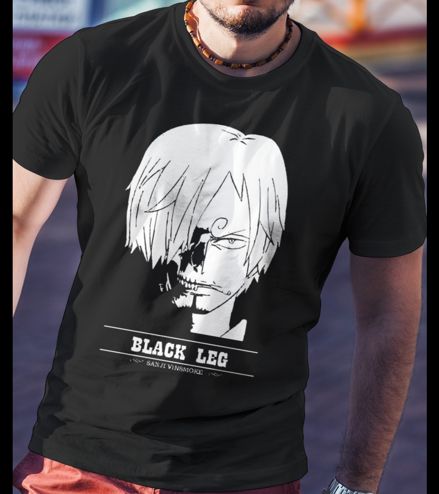 Sanji Vinsmoke Black Leg Anime Character Sketch T-Shirt