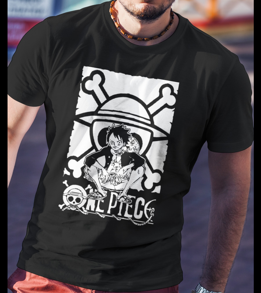 One Piece Straw Hat Luffy Crossbones T-Shirt