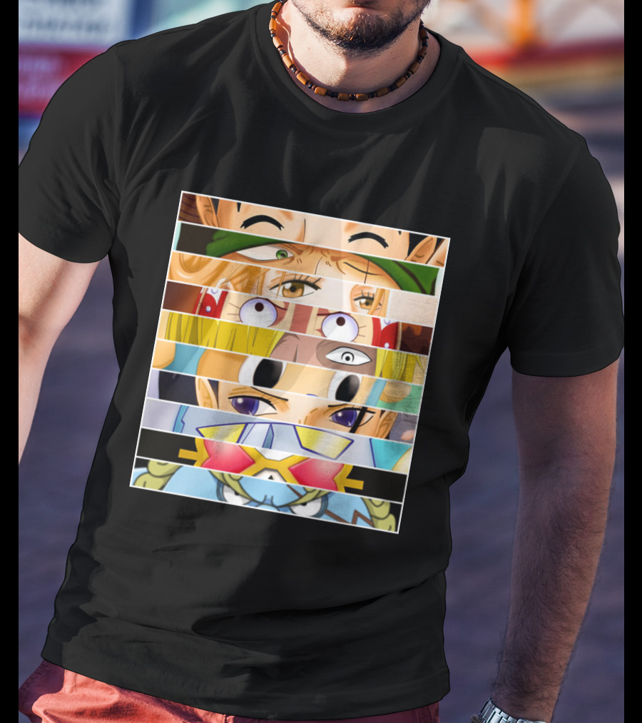 Strawhat Pirate Crew Eyes Zoro Nami Usopp Sanji Franky One Piece T-Shirt