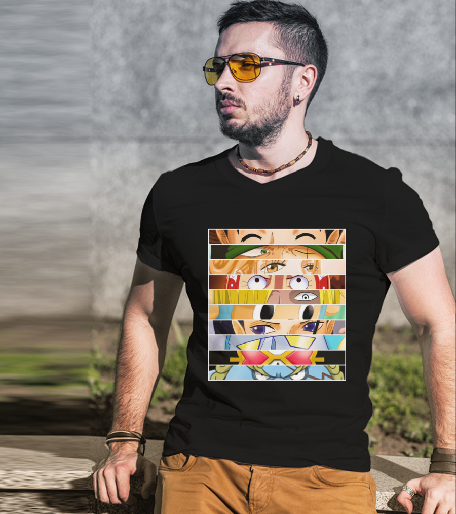 Strawhat Pirate Crew Eyes Zoro Nami Usopp Sanji Franky One Piece T-Shirt